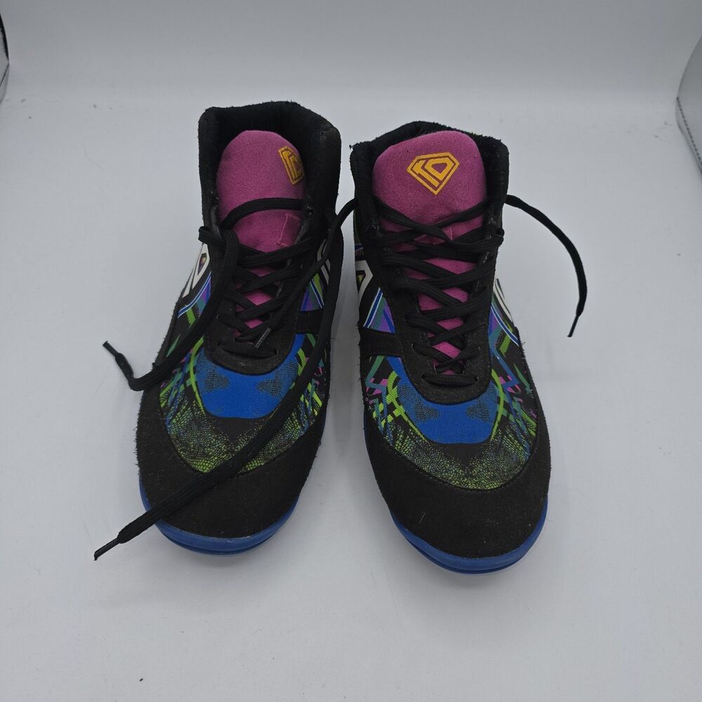 Ko Sports Gear Wrestling Shoes Size 6, Black, Green, Purple, Blue, Barely Used